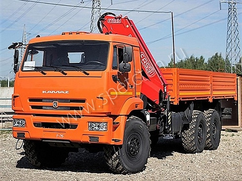 Бортовой КамАЗ 43118 с КМУ Fassi F110A
