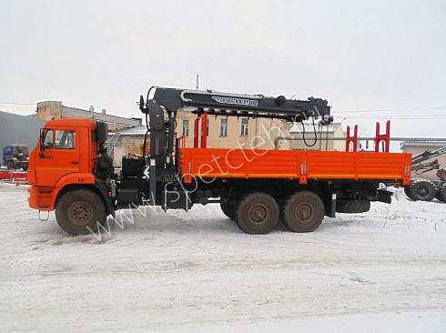 Бурильно-крановая машина  на базе КамАЗ 43118 с БКУ HTMI 086 борт 6200, КПП - ZF-9